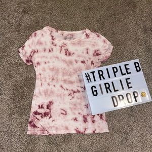 Pink Bleach Dye Tee